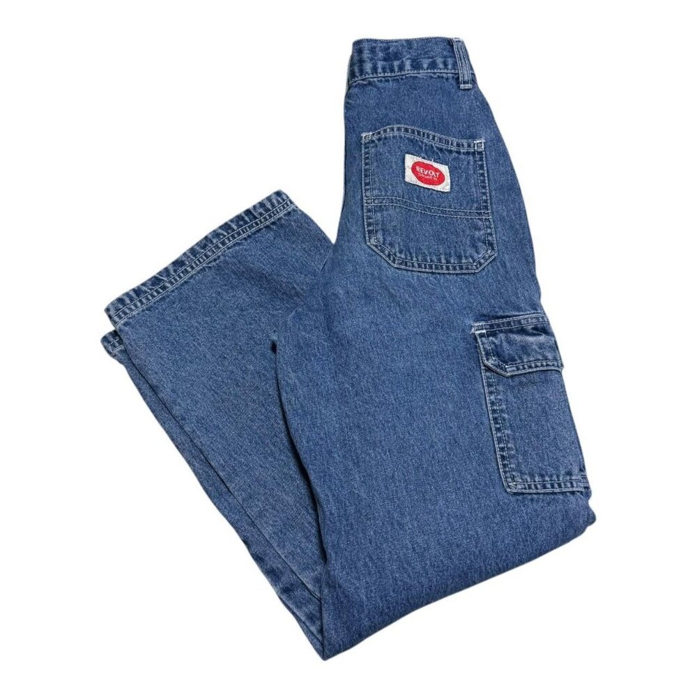 Vintage Revolt 100%‎ Cotton Straight Leg Carpenter Jeans Youth 8 (22x24)